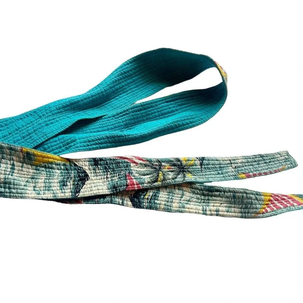 Vintage Quilted Sash Belt Coastal Boat
